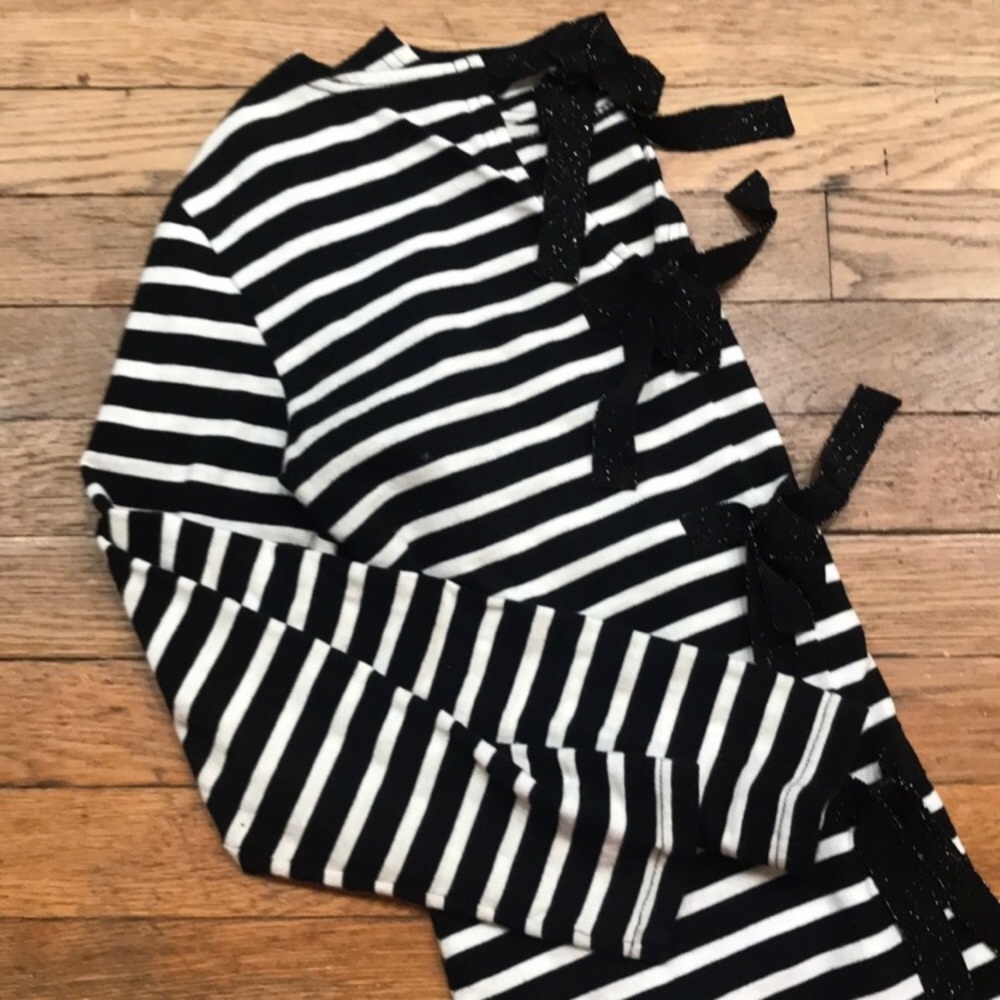 J.crew black and white striped shirt